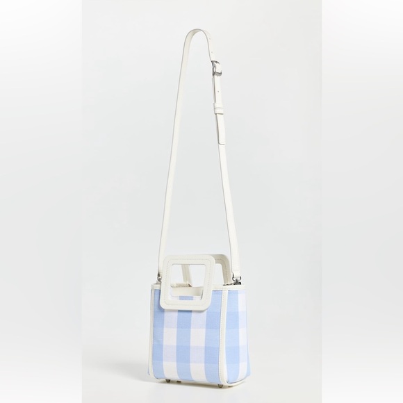 STAUD Mini Shirley Bag Sky Gingham EUC - Picture 4 of 12